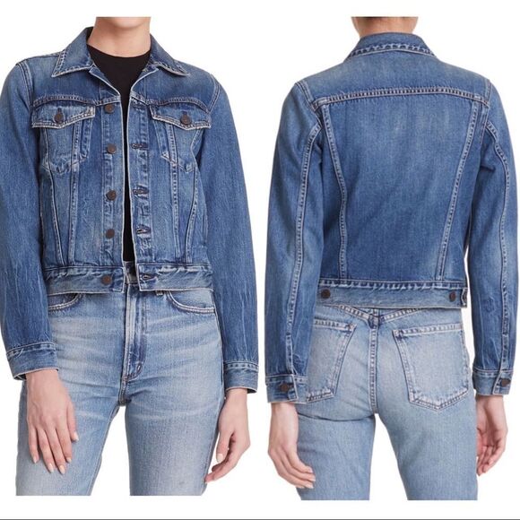CITIZENS OF HUMANITY Nica Slim Denim Trucker Jacket XS - Picture 3 of 12